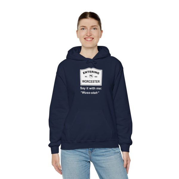 Massachusetts Worcester - Say It With Me Unisex Heavy Blend™ Hooded Sweatshirt - Image 20