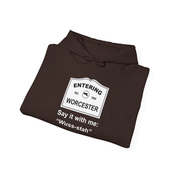 Massachusetts Worcester - Say It With Me Unisex Heavy Blend™ Hooded Sweatshirt - Image 7