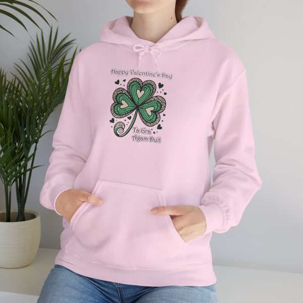 Irish Heart Clover Hoodie - Valentine's Day Unisex Heavy Blend™ Hooded Sweatshirt - Image 42