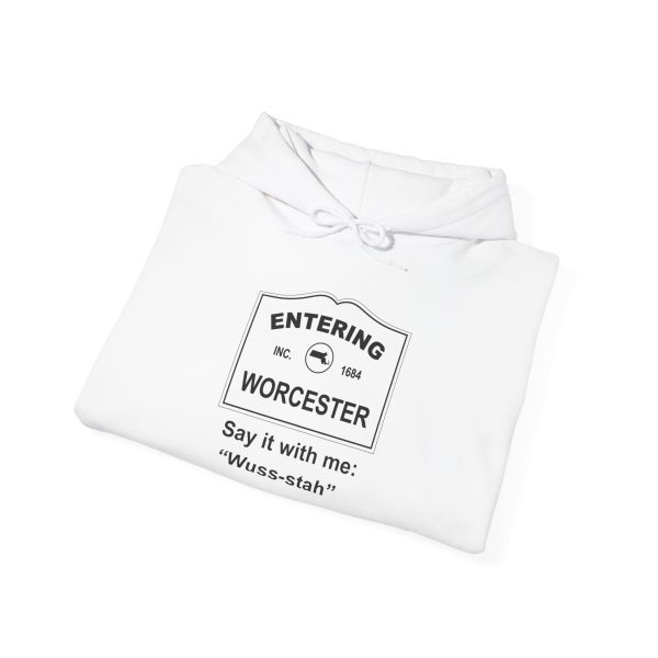Massachusetts Worcester – Say It With Me Unisex Heavy Blend™ Hooded Sweatshirt - Image 3