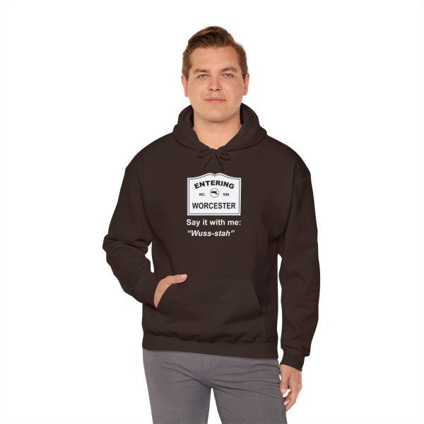 Massachusetts Worcester - Say It With Me Unisex Heavy Blend™ Hooded Sweatshirt - Image 8
