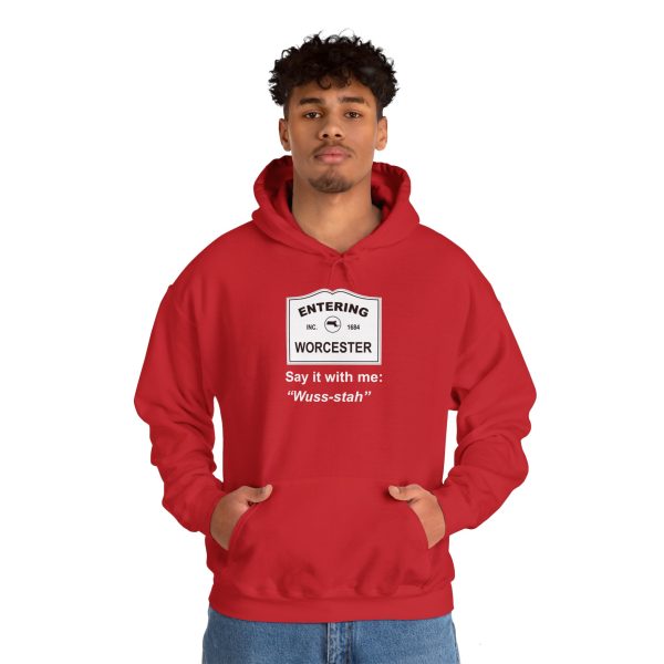 Massachusetts Worcester - Say It With Me Unisex Heavy Blend™ Hooded Sweatshirt - Image 25