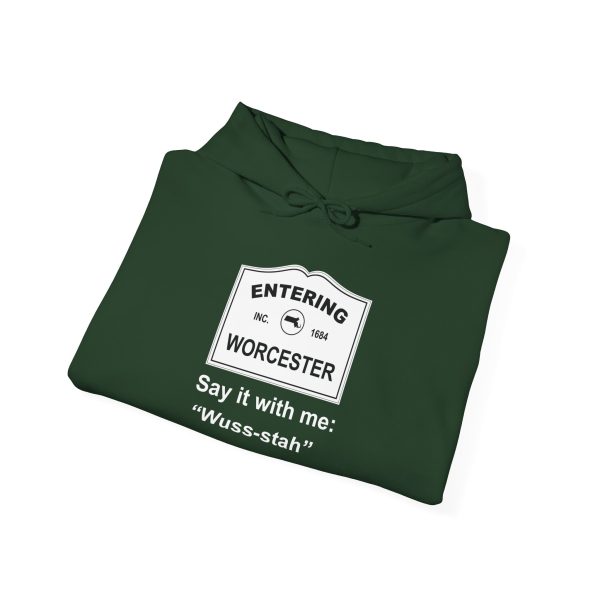 Massachusetts Worcester - Say It With Me Unisex Heavy Blend™ Hooded Sweatshirt - Image 11