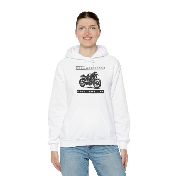 RIDE A MOTORCYCLE - Save Your Life -- Unisex Heavy Blend™ Hooded Sweatshirt - Image 7