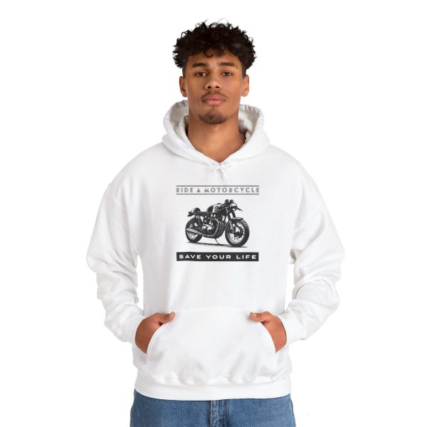 RIDE A MOTORCYCLE - Save Your Life -- Unisex Heavy Blend™ Hooded Sweatshirt - Image 6