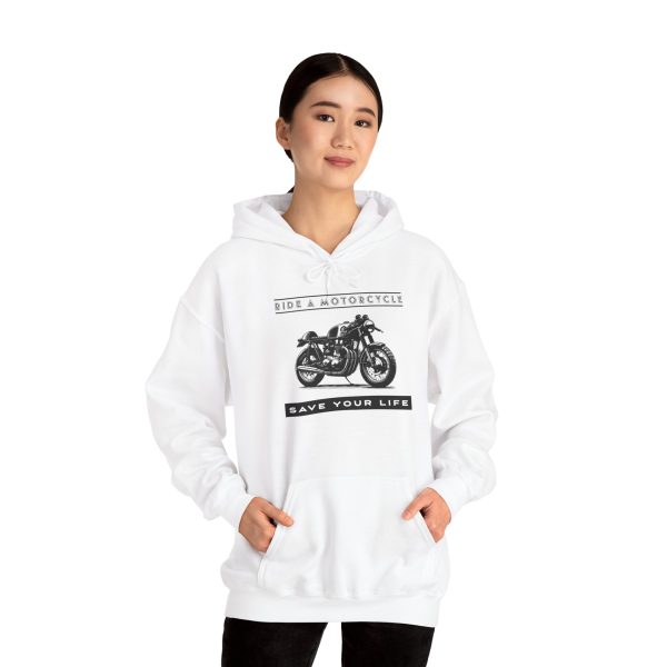 RIDE A MOTORCYCLE - Save Your Life -- Unisex Heavy Blend™ Hooded Sweatshirt - Image 5