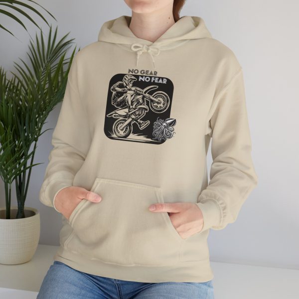 Motorcycle Hoodie - Wheelie - No Gear; No Fear! Squid - Unisex Heavy Blend™ Hooded Sweatshirt - Image 23