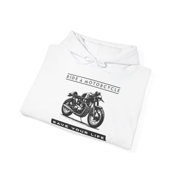 RIDE A MOTORCYCLE - Save Your Life -- Unisex Heavy Blend™ Hooded Sweatshirt - Image 4