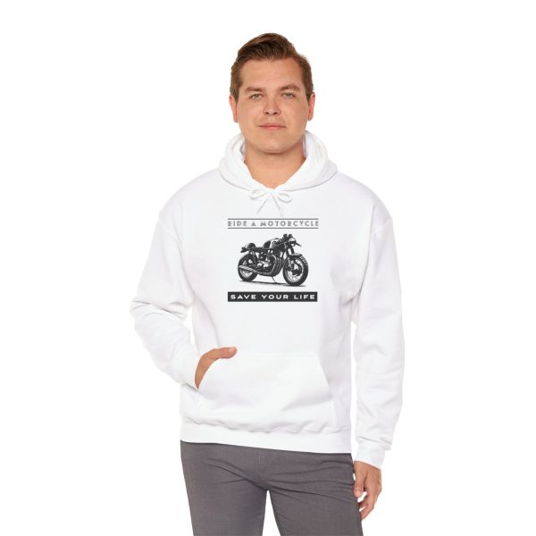 RIDE A MOTORCYCLE - Save Your Life -- Unisex Heavy Blend™ Hooded Sweatshirt - Image 8