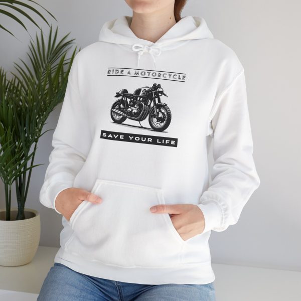 RIDE A MOTORCYCLE - Save Your Life -- Unisex Heavy Blend™ Hooded Sweatshirt - Image 9