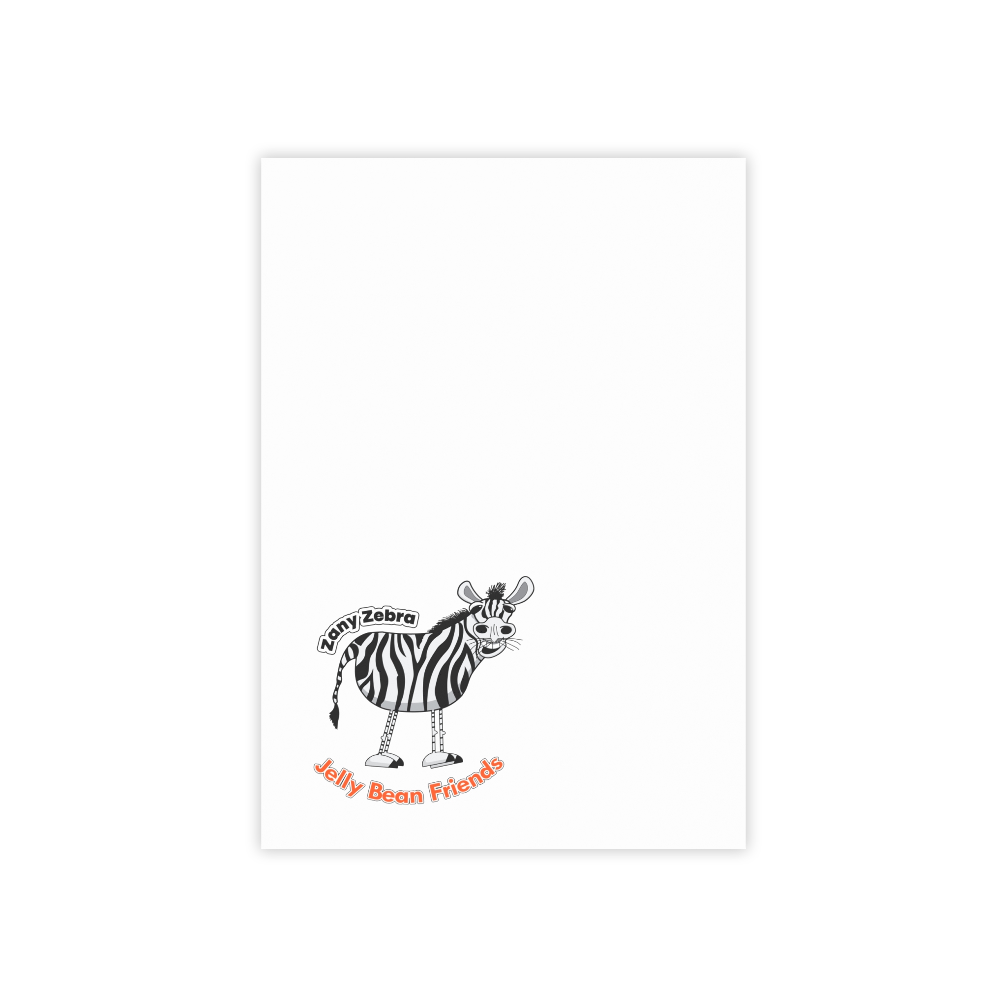 Happy Notes - 4" x 6" - Bring a smile to your student's lunch time with Zany Zebra from the Jelly Bean Friends