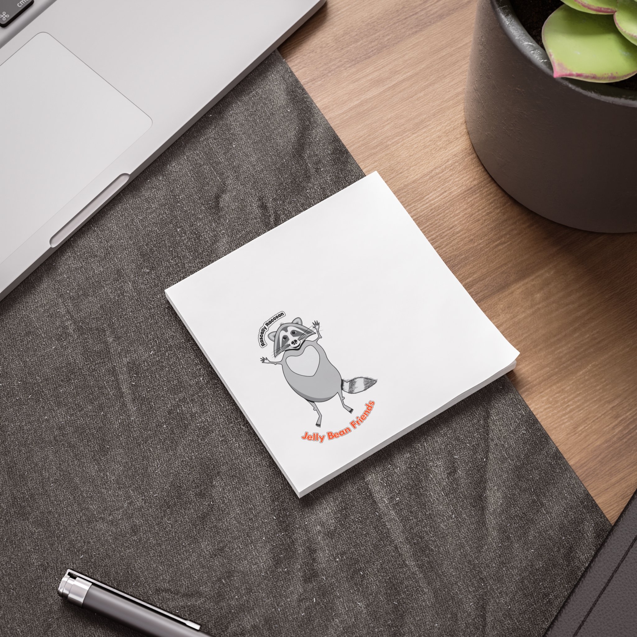Happy Notes – 4" x 4" Bring a smile to your student’s lunch time with Rascally Raccoon from the Jelly Bean Friends - Image 3
