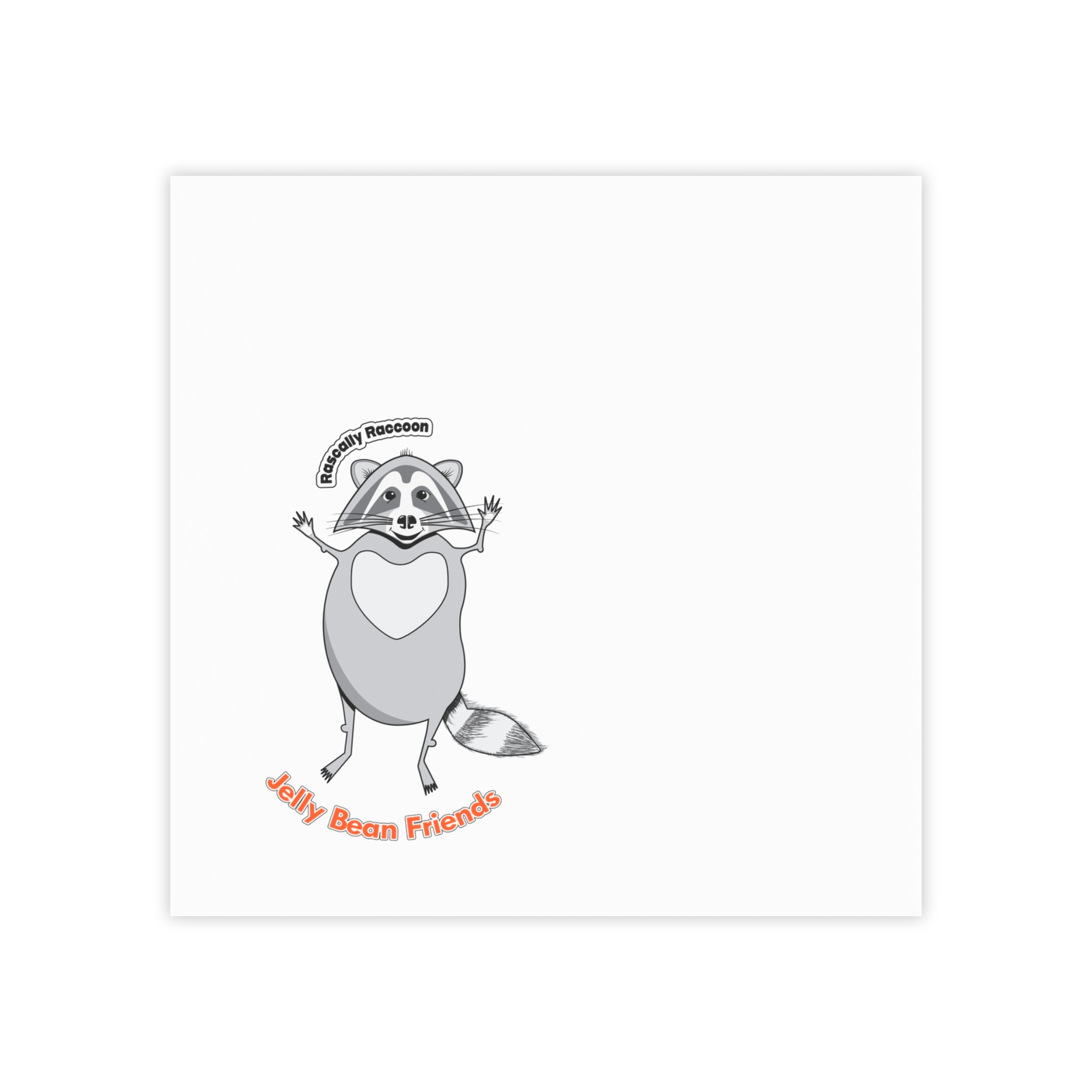 Happy Notes – 4" x 4" Bring a smile to your student’s lunch time with Rascally Raccoon from the Jelly Bean Friends
