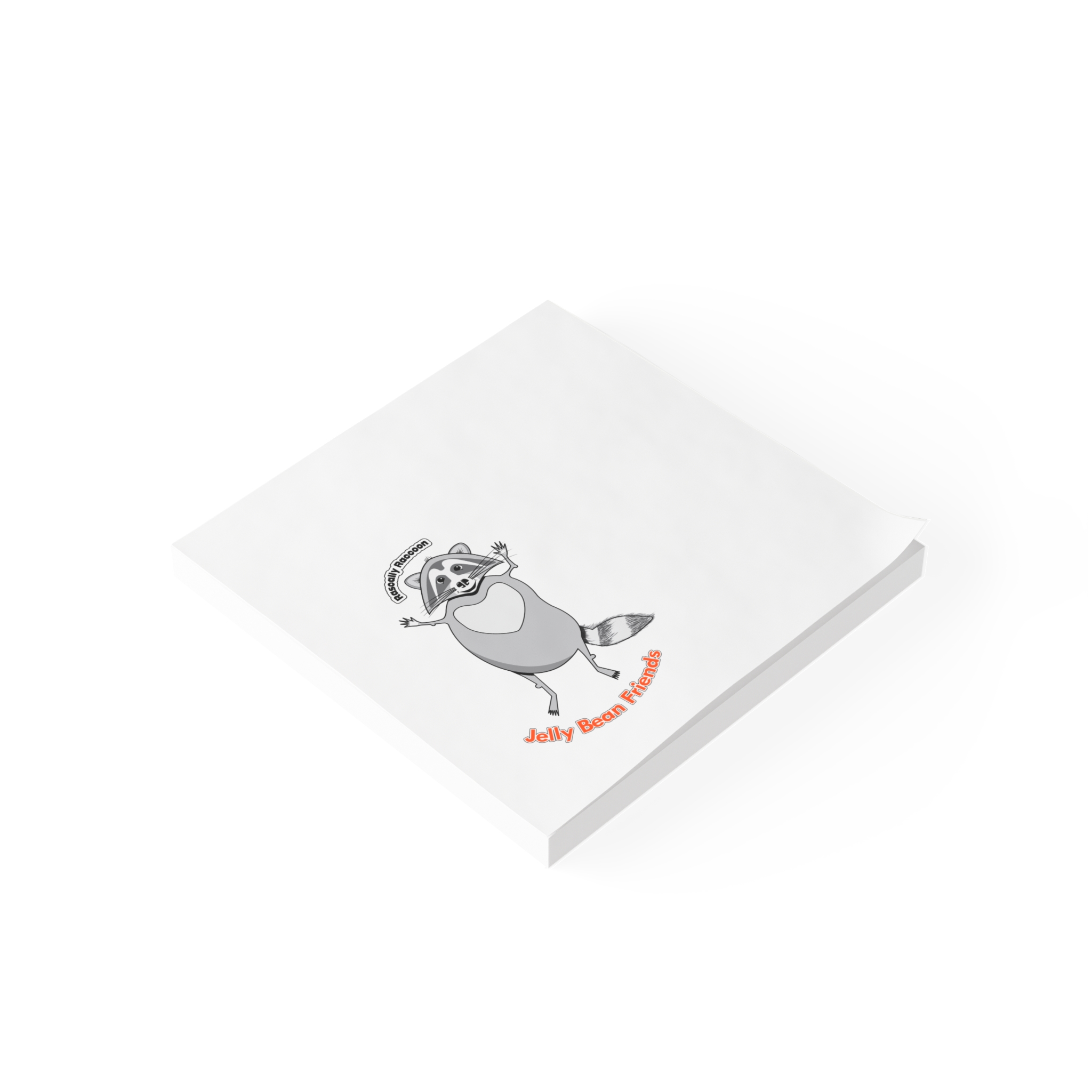Happy Notes – 4" x 4" Bring a smile to your student’s lunch time with Rascally Raccoon from the Jelly Bean Friends - Image 2