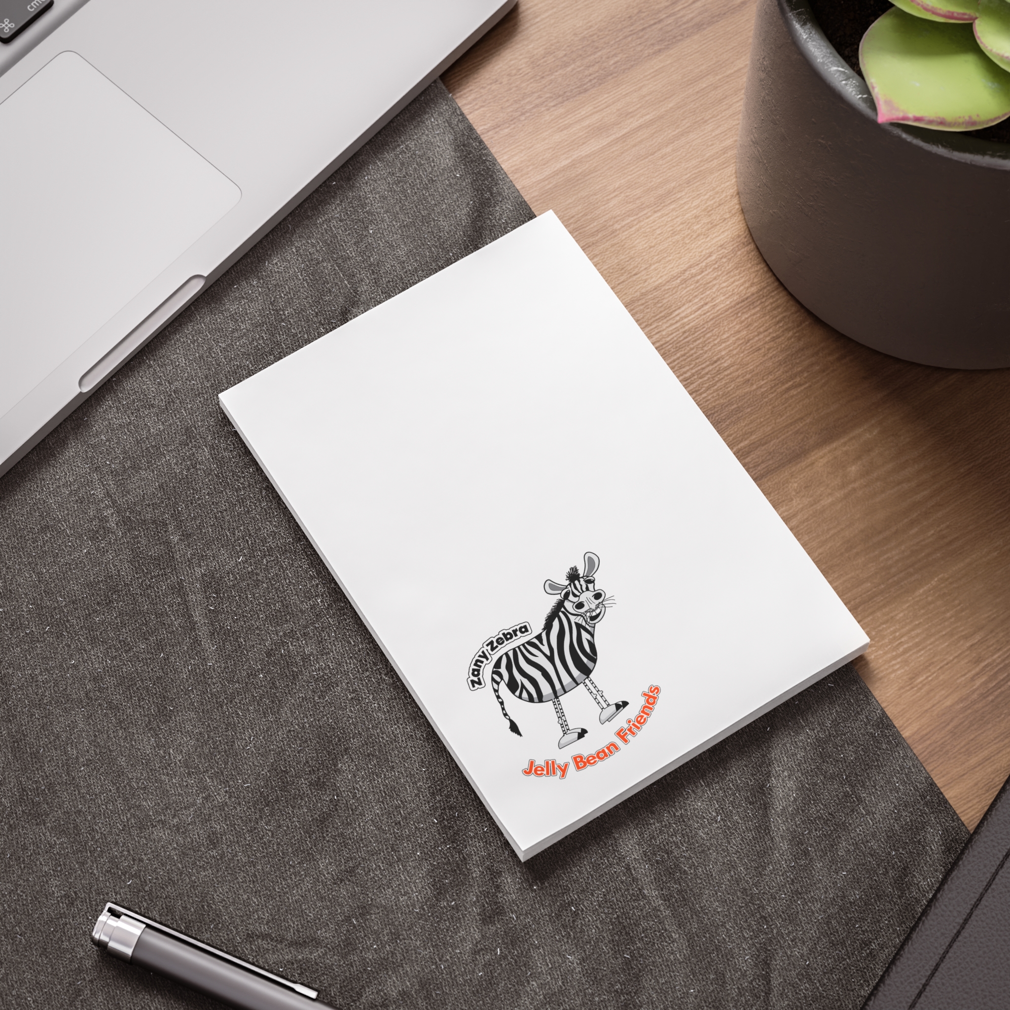 Happy Notes - 4" x 6" - Bring a smile to your student's lunch time with Zany Zebra from the Jelly Bean Friends - Image 3