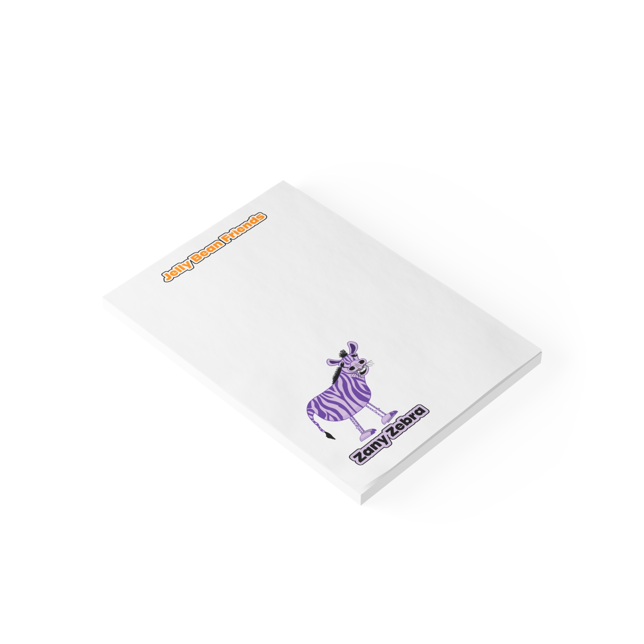 Happy Notes - 4" x 6" - Bring a smile to your student's lunch time with Zany Zebra from the Jelly Bean Friends - Image 2