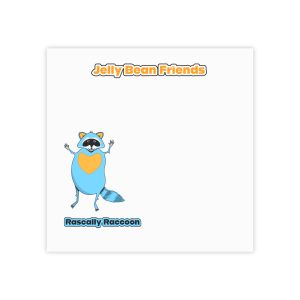 Happy Notes – 4" x 4" Bring a smile to your student’s lunch time with Rascally Raccoon from the Jelly Bean Friends