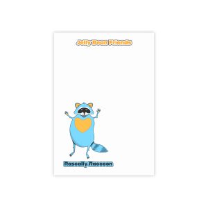 Happy Notes - 4" x 6" - Bring a smile to your student's lunch time with Rascally Raccoon from the Jelly Bean Friends